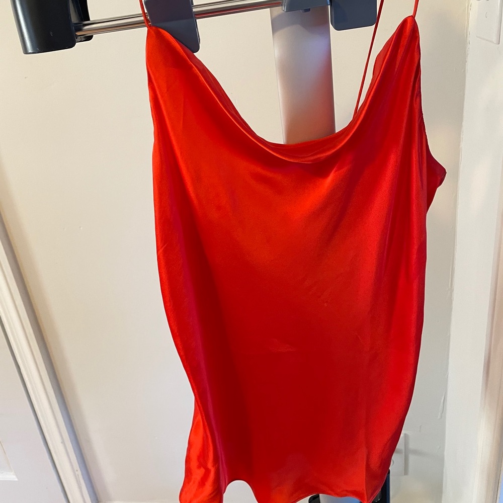 Cami NYC silk camisole tank orange XL